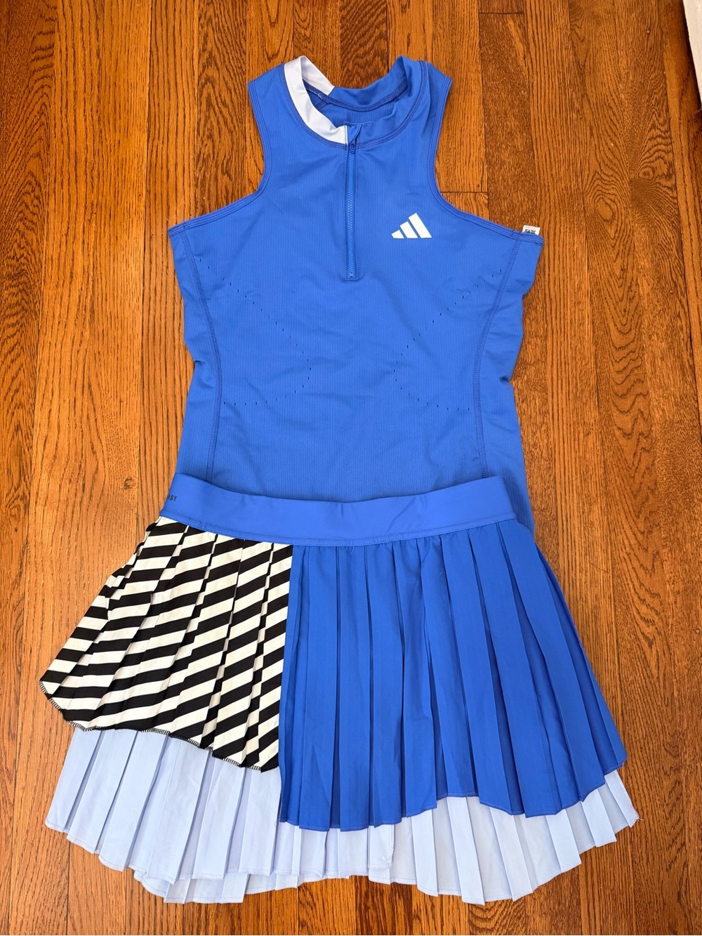 Adidas Tennis AEROREADY Pro Leotard & Pleated Skirt Set - Picture 4 of 10